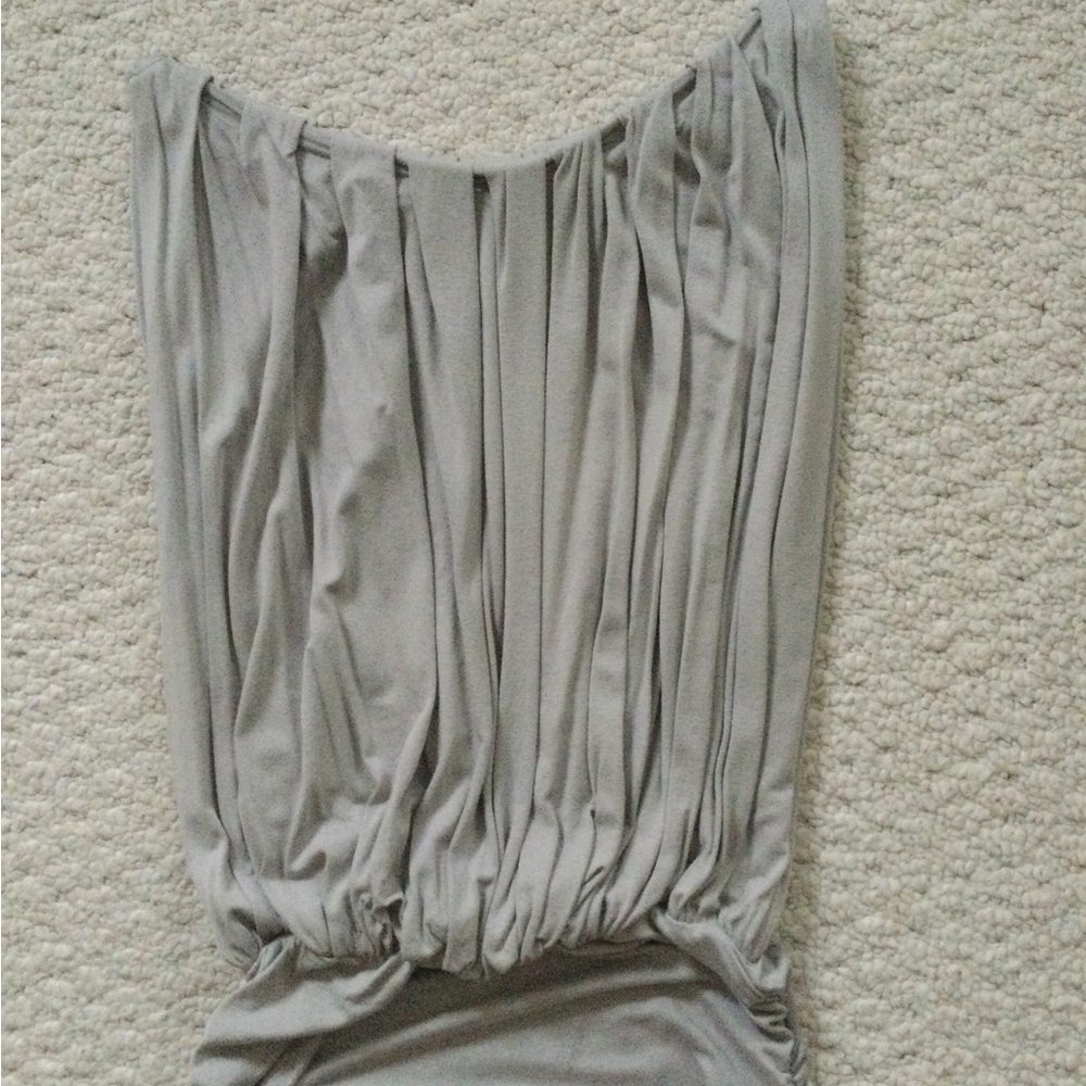 Max Studio Gray Ruched Mini Dress - Picture 2 of 5